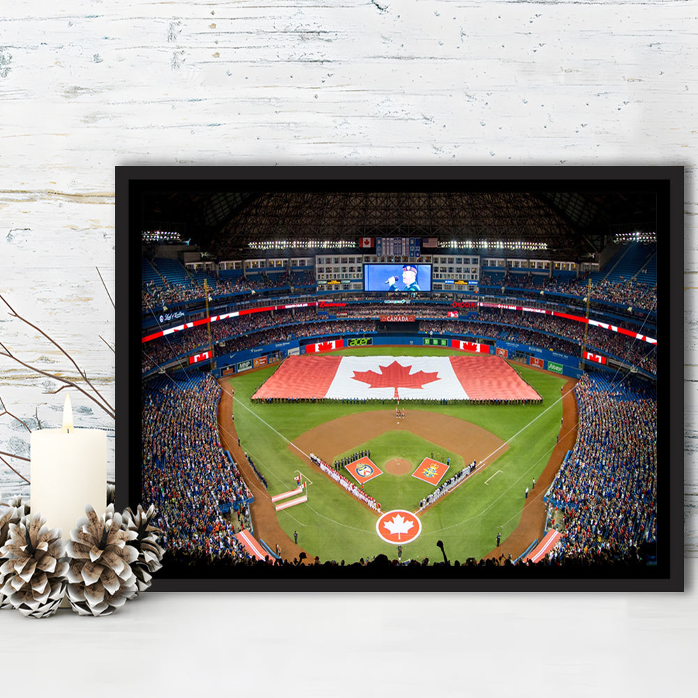 Rogers Centre in Toronto, Stadium Canvas, Sport Art, Framed Canvas Print Wall Art, Floating Frame