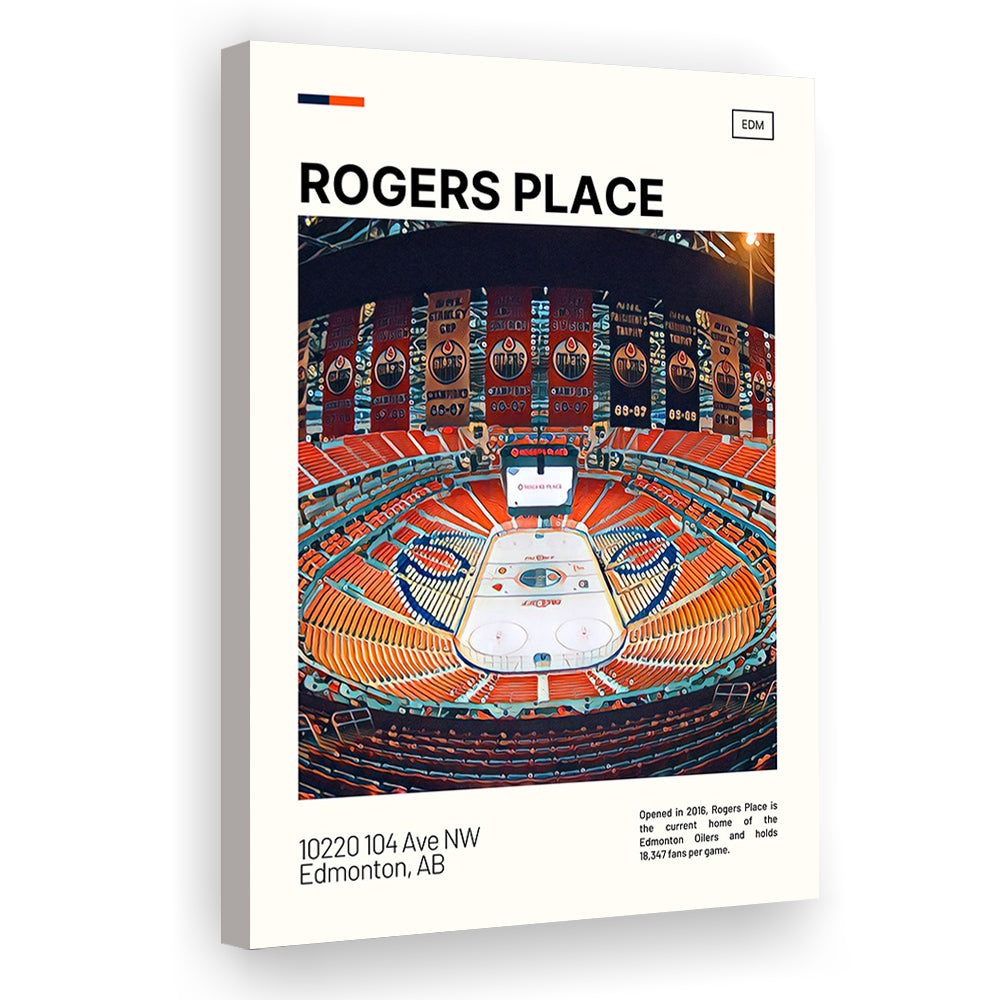 Rogers Place Print, Edmonton Oilers Stadium Canvas Art, Fan Gifts, Sport Art, Canvas Print Wall Art