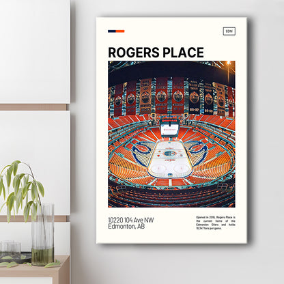 Rogers Place Print, Edmonton Oilers Stadium Canvas Art, Fan Gifts, Sport Art, Canvas Print Wall Art
