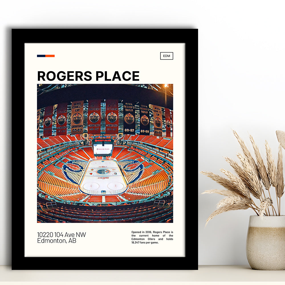 Rogers Place Print, Edmonton Oilers Stadium Art, Gifts for him, Sport Art, Framed Art Print Wall Decor
