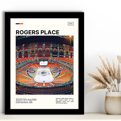 Rogers Place Print, Edmonton Oilers Stadium Art, Gifts for him, Sport Art, Framed Art Print Wall Decor