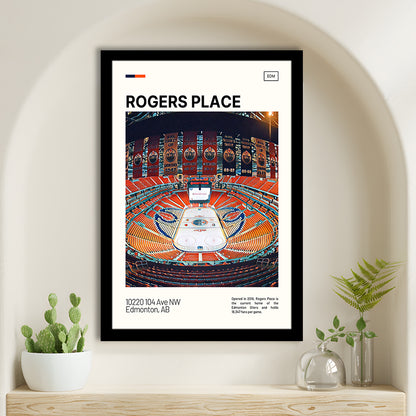 Rogers Place Print, Edmonton Oilers Stadium Art, Gifts for him, Sport Art, Framed Art Print Wall Decor