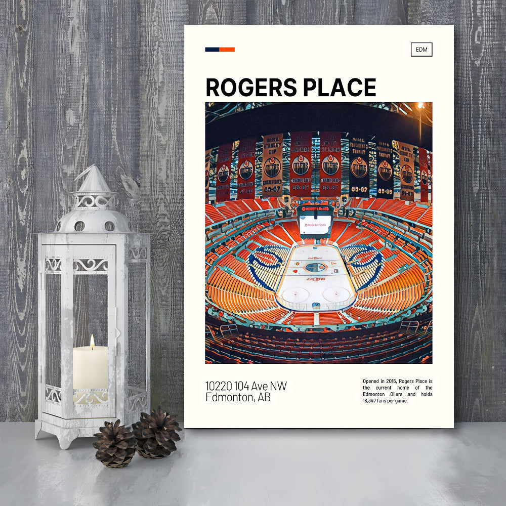 Rogers Place Print, Edmonton Oilers Stadium Canvas Art, Fan Gifts, Sport Art, Canvas Print Wall Art