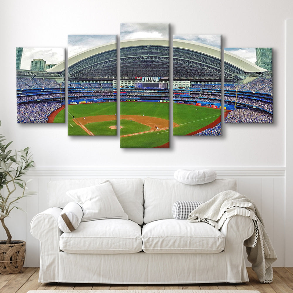 Rogers Stadium Aerial View, Stadium Canvas, Sport Art, Gift for him, 5 Panel, Large Canvas, Canvas Print Wall Art