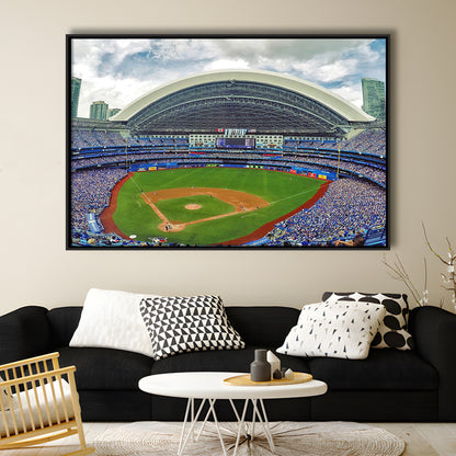 Rogers Stadium Aerial View, Stadium Canvas, Sport Art, Framed Canvas Print Wall Art, Floating Frame