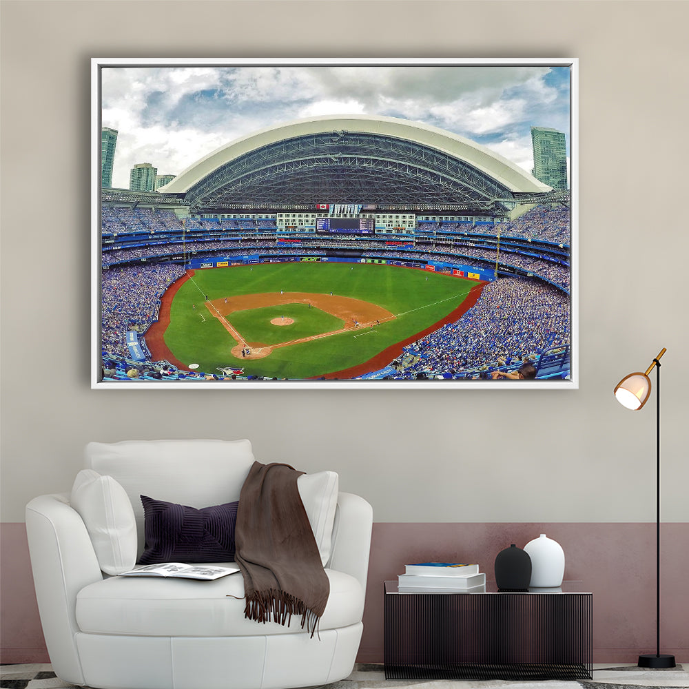 Rogers Stadium Aerial View, Stadium Canvas, Sport Art, Framed Canvas Print Wall Art, Floating Frame