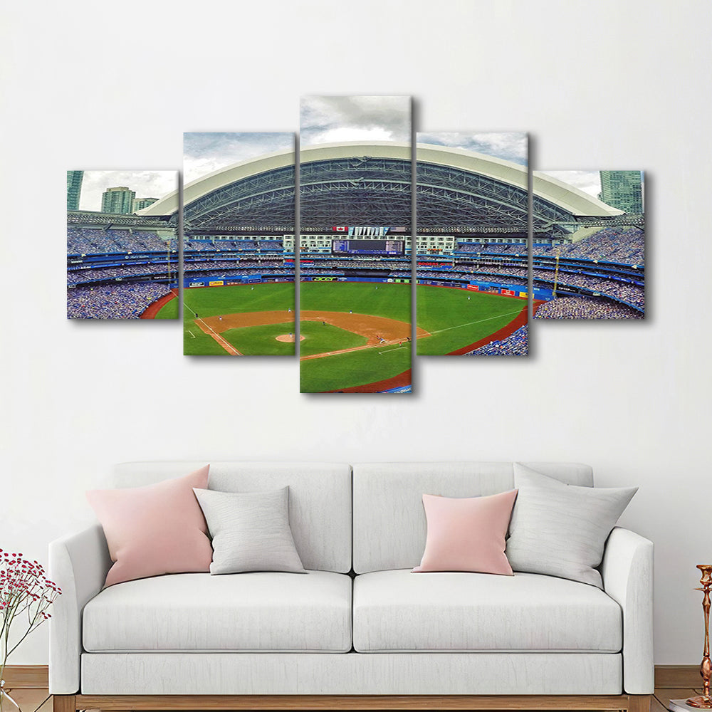 Rogers Stadium Aerial View, Stadium Canvas, Sport Art, Gift for him, 5 Panel, Large Canvas, Canvas Print Wall Art