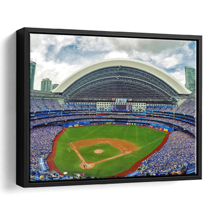 Rogers Stadium Aerial View, Stadium Canvas, Sport Art, Framed Canvas Print Wall Art, Floating Frame