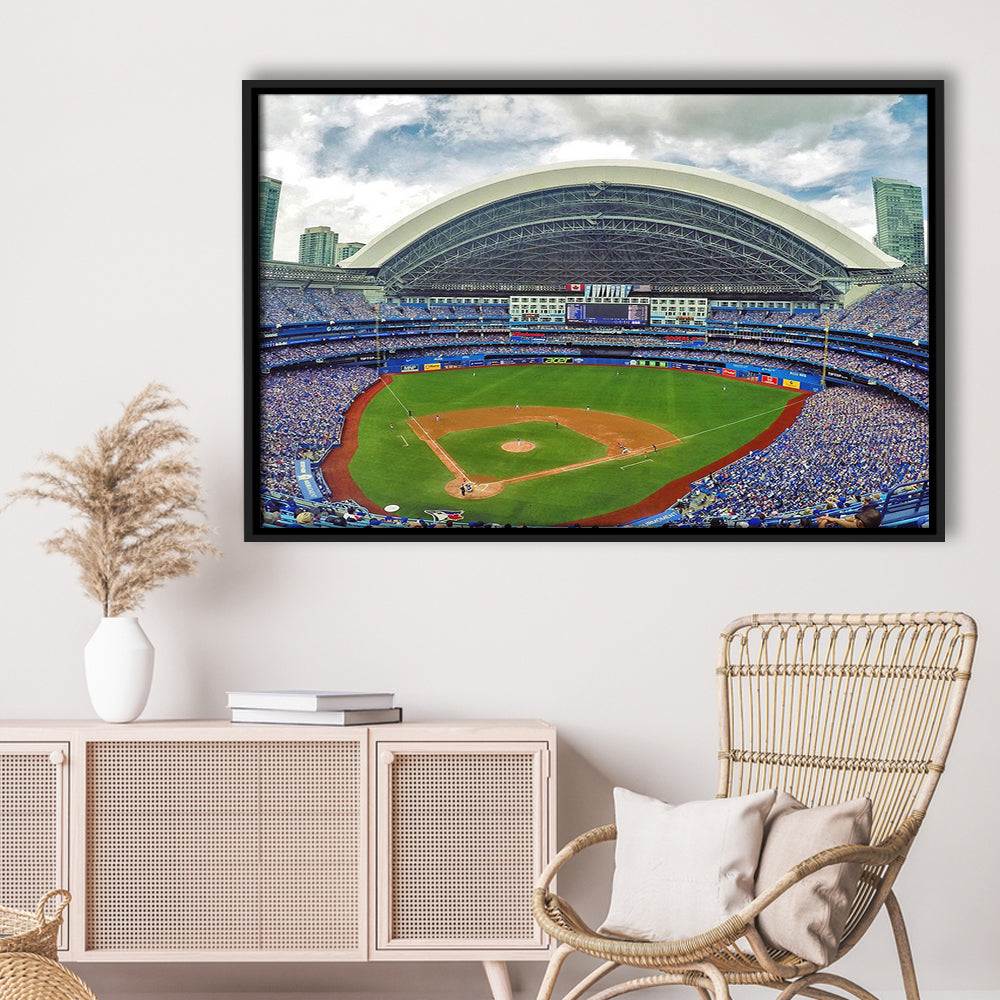 Rogers Stadium Aerial View, Stadium Canvas, Sport Art, Framed Canvas Print Wall Art, Floating Frame