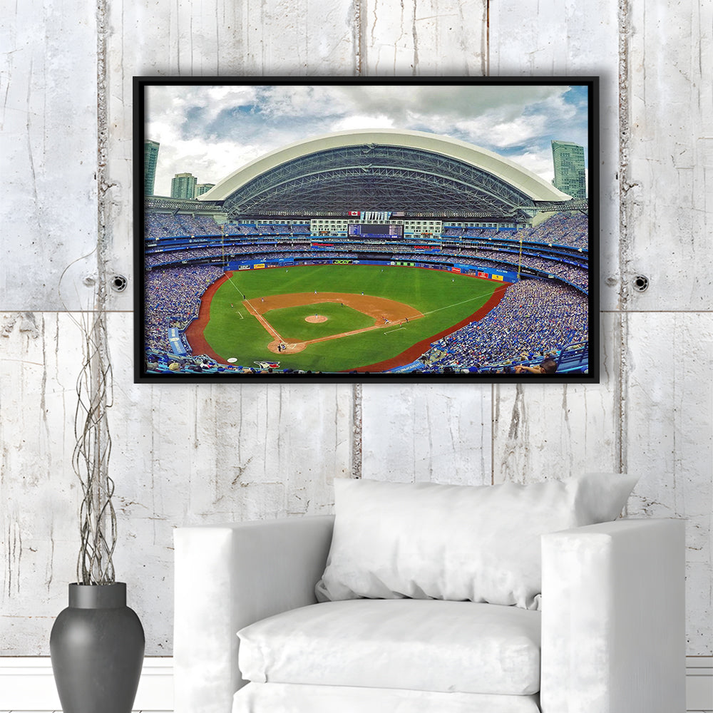 Rogers Stadium Aerial View, Stadium Canvas, Sport Art, Framed Canvas Print Wall Art, Floating Frame