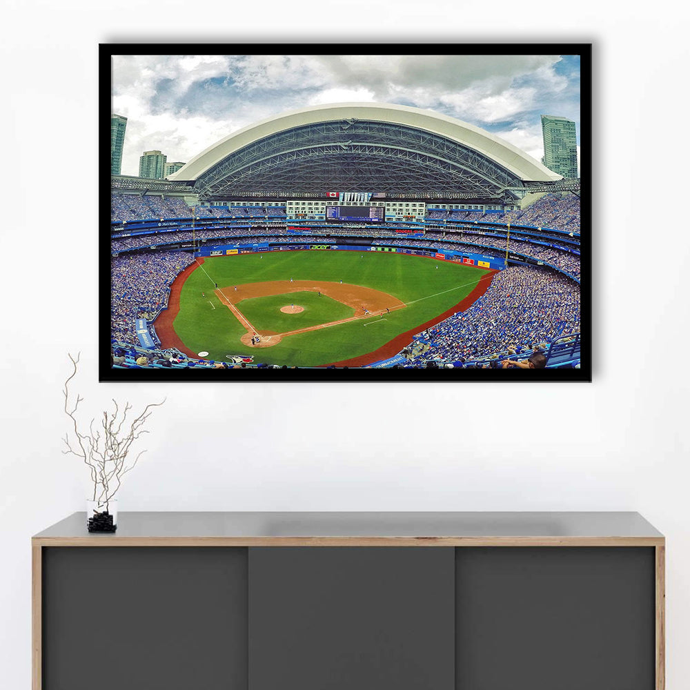 Rogers Stadium Aerial View, Stadium Canvas, Sport Art, Gift for him, Framed Art Print Wall Decor, Picture Framed