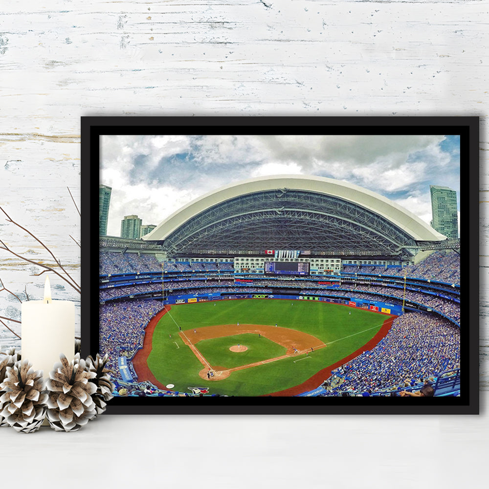 Rogers Stadium Aerial View, Stadium Canvas, Sport Art, Framed Canvas Print Wall Art, Floating Frame