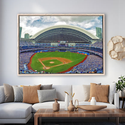 Rogers Stadium Aerial View, Stadium Canvas, Sport Art, Framed Canvas Print Wall Art, Floating Frame