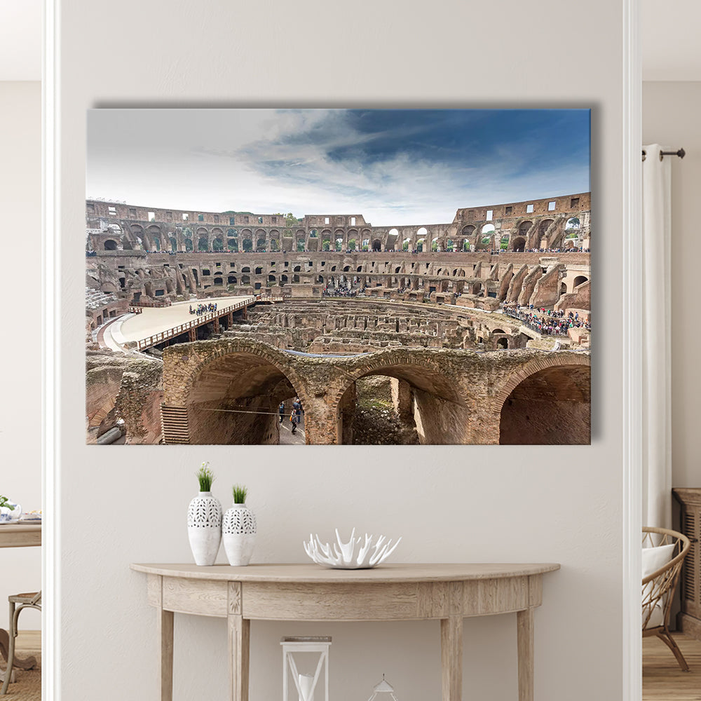 Rome Colosseum, Stadium Canvas, Sport Art, Gift for him, Man Cave Decor, Art Print, Canvas Print Wall Art