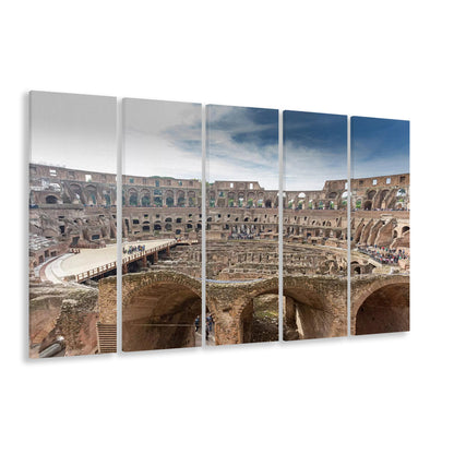 Rome Colosseum, Stadium Canvas, Sport Art, 5 Panel B, Extra Large Canvas, Canvas Print Wall Art