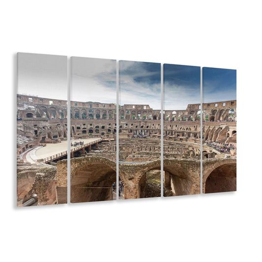 Rome Colosseum, Stadium Canvas, Sport Art, 5 Panel B, Extra Large Canvas, Canvas Print Wall Art