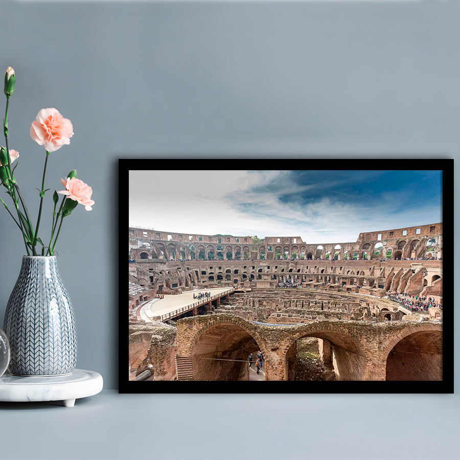 Rome Colosseum, Stadium Canvas, Sport Art, Gift for him, Framed Art Print Wall Decor, Picture Framed