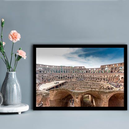 Rome Colosseum, Stadium Canvas, Sport Art, Gift for him, Framed Art Print Wall Decor, Picture Framed