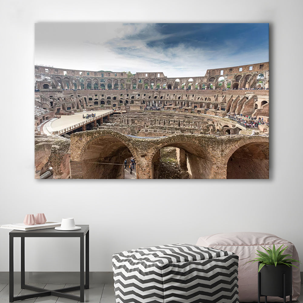 Rome Colosseum, Stadium Canvas, Sport Art, Gift for him, Man Cave Decor, Art Print, Canvas Print Wall Art