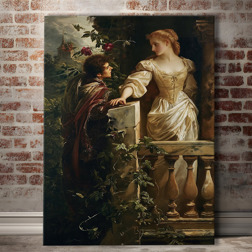 Romeo & high quality Juliet Balcony Scene - 19th c Victorian Art Glass Vase, Romanticism, We Do Combine Shipping