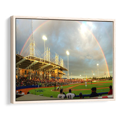 Ron Tonkin Field, Stadium Canvas, Sport Art, Framed Canvas Print Wall Art, Floating Frame