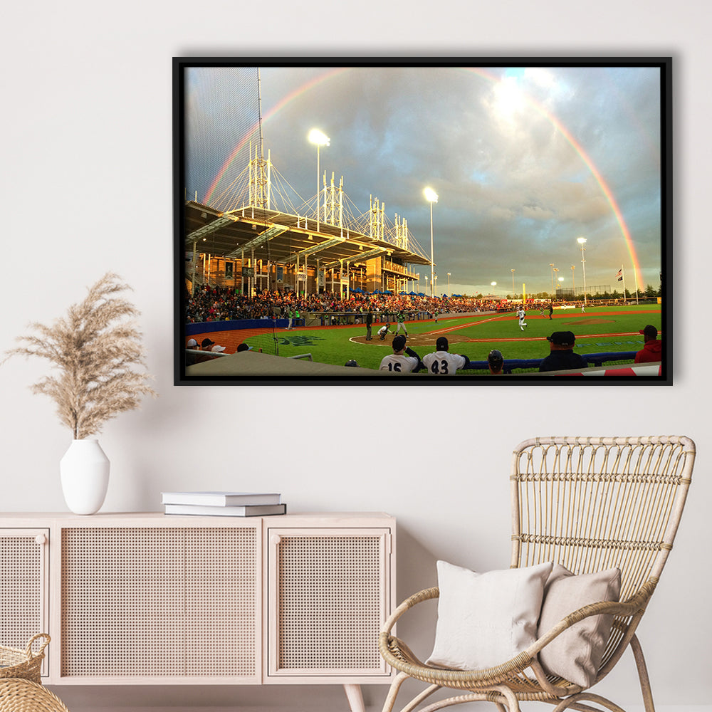 Ron Tonkin Field, Stadium Canvas, Sport Art, Framed Canvas Print Wall Art, Floating Frame