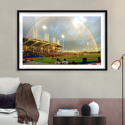 Ron Tonkin Field, Stadium Canvas, Sport Art, Gift for him, White Border Framed Art Print Wall Decor