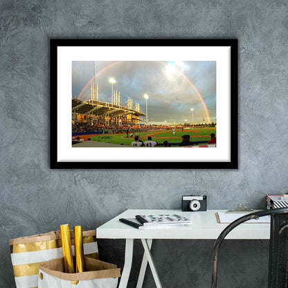 Ron Tonkin Field, Stadium Canvas, Sport Art, Gift for him, White Border Framed Art Print Wall Decor