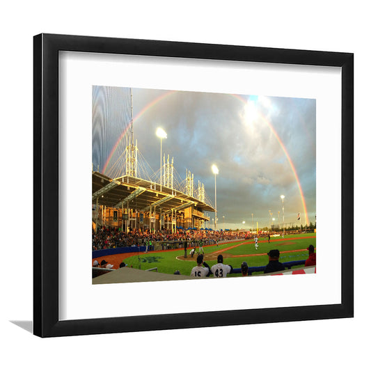 Ron Tonkin Field, Stadium Canvas, Sport Art, Gift for him, White Border Framed Art Print Wall Decor