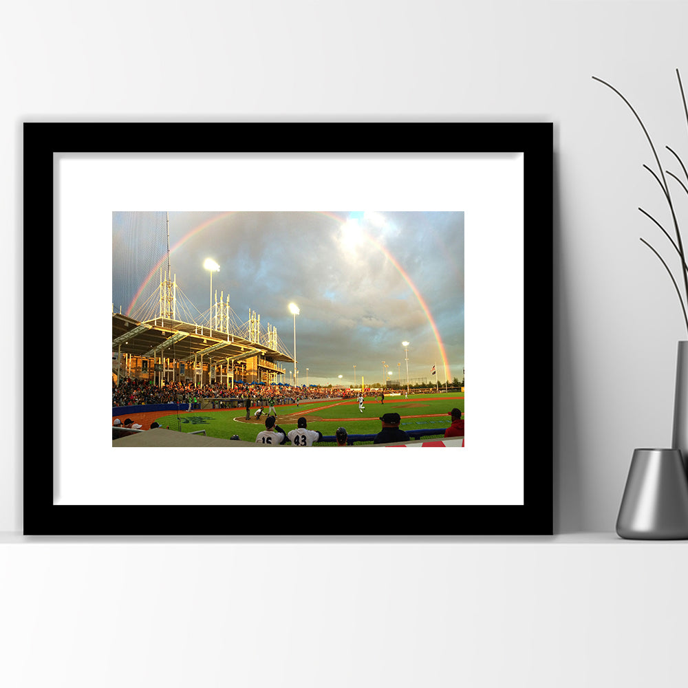 Ron Tonkin Field, Stadium Canvas, Sport Art, Gift for him, White Border Framed Art Print Wall Decor