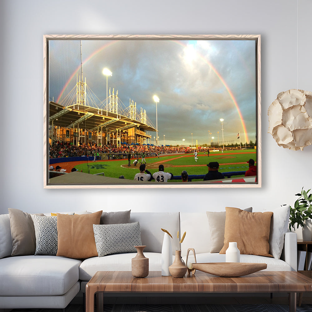 Ron Tonkin Field, Stadium Canvas, Sport Art, Framed Canvas Print Wall Art, Floating Frame