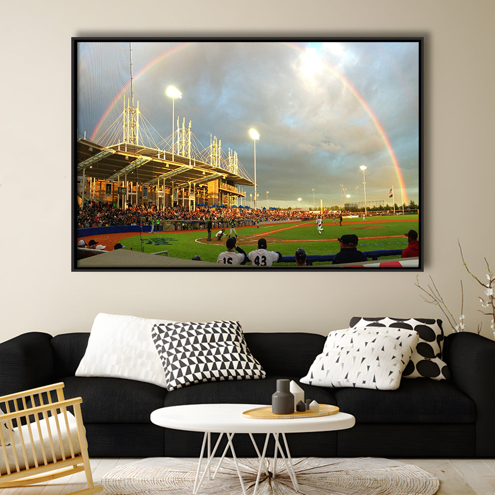 Ron Tonkin Field, Stadium Canvas, Sport Art, Framed Canvas Print Wall Art, Floating Frame