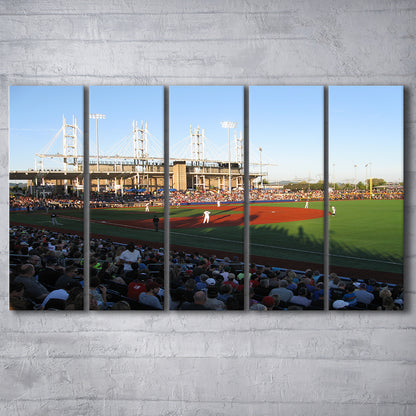 Ron Tonkin Field Stadium, Stadium Canvas, Sport Art, 5 Panel B, Extra Large Canvas, Canvas Print Wall Art