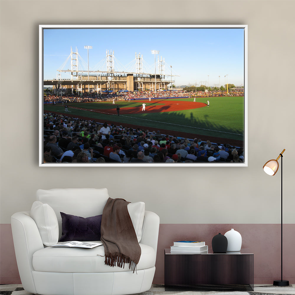 Ron Tonkin Field Stadium, Stadium Canvas, Sport Art, Framed Canvas Print Wall Art, Floating Frame