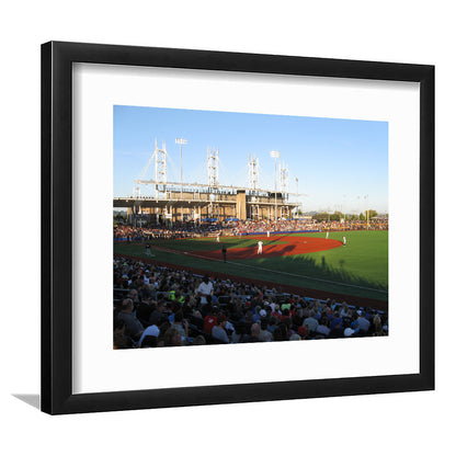 Ron Tonkin Field Stadium, Stadium Canvas, Sport Art, Gift for him, White Border Framed Art Print Wall Decor