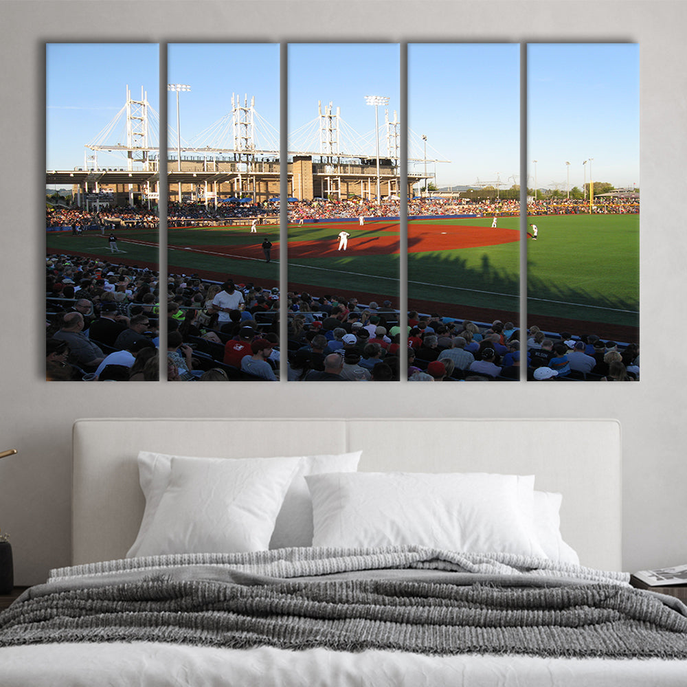 Ron Tonkin Field Stadium, Stadium Canvas, Sport Art, 5 Panel B, Extra Large Canvas, Canvas Print Wall Art