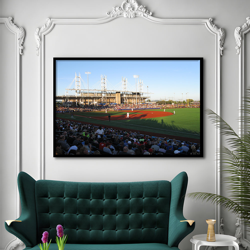 Ron Tonkin Field Stadium, Stadium Canvas, Sport Art, Gift for him, Framed Art Print Wall Decor, Picture Framed