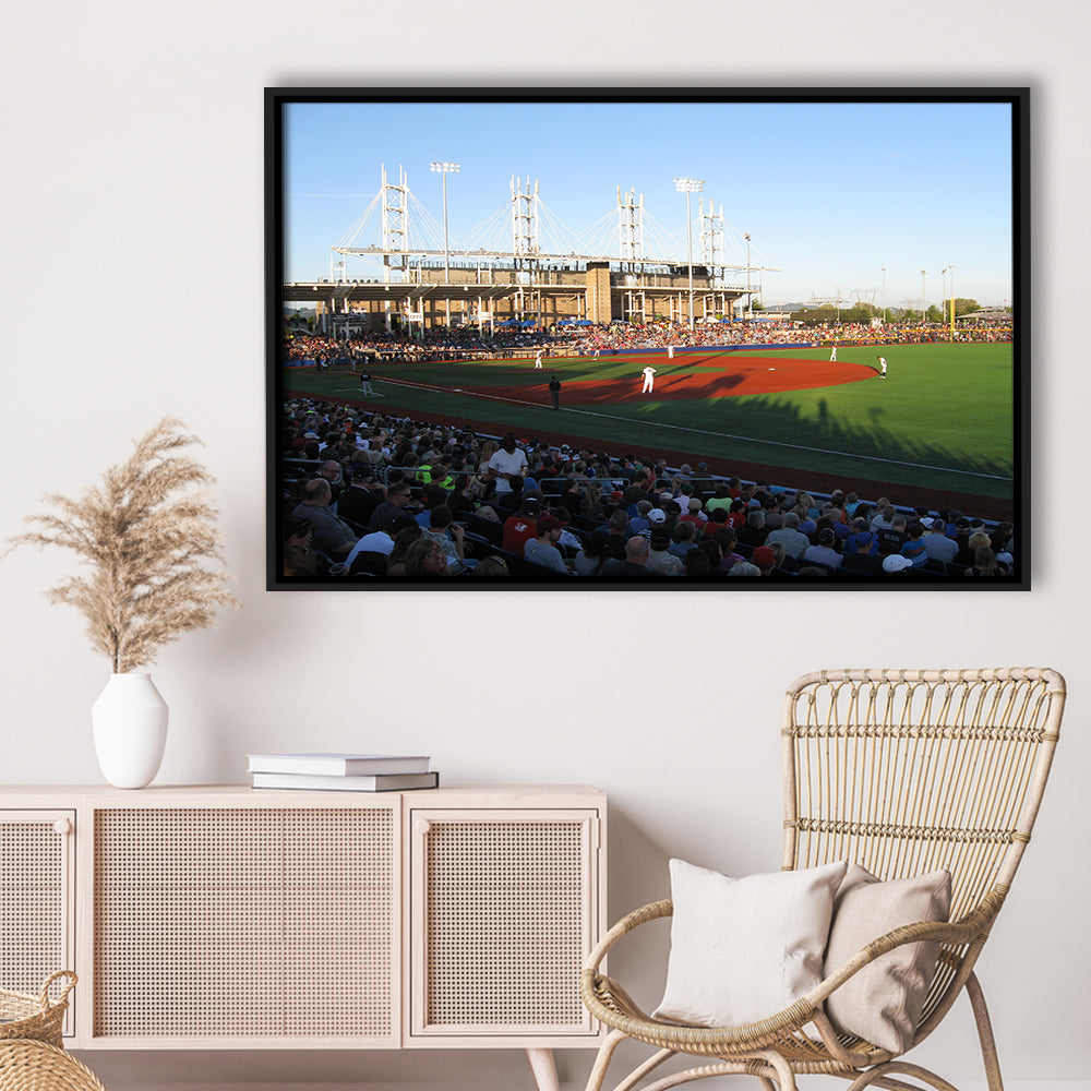 Ron Tonkin Field Stadium, Stadium Canvas, Sport Art, Framed Canvas Print Wall Art, Floating Frame