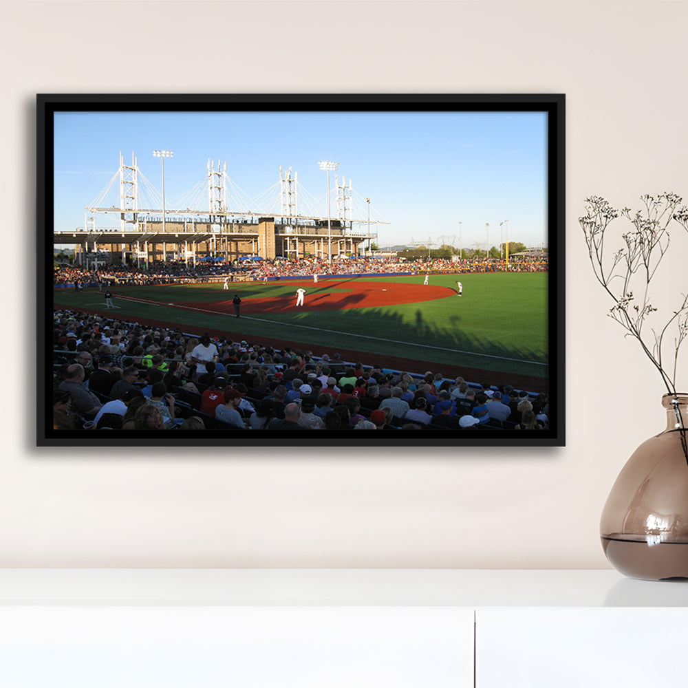 Ron Tonkin Field Stadium, Stadium Canvas, Sport Art, Framed Canvas Print Wall Art, Floating Frame