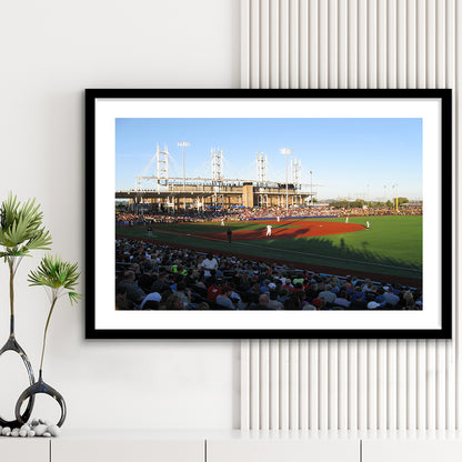Ron Tonkin Field Stadium, Stadium Canvas, Sport Art, Gift for him, White Border Framed Art Print Wall Decor