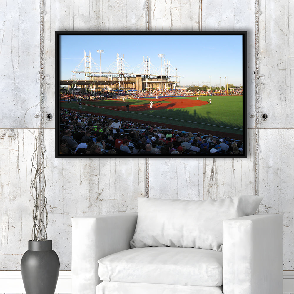 Ron Tonkin Field Stadium, Stadium Canvas, Sport Art, Framed Canvas Print Wall Art, Floating Frame