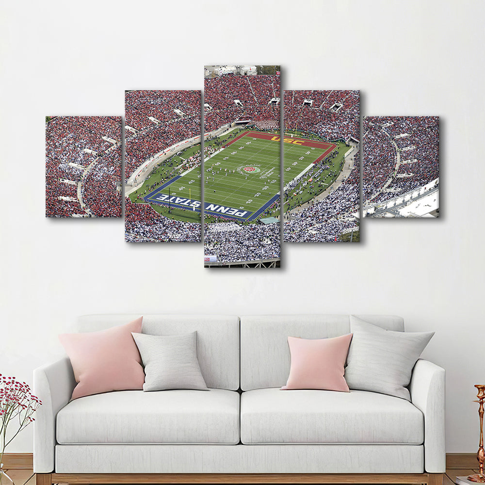 Rose Bowl Aerial View, Stadium Canvas, Sport Art, Gift for him, 5 Panel, Large Canvas, Canvas Print Wall Art