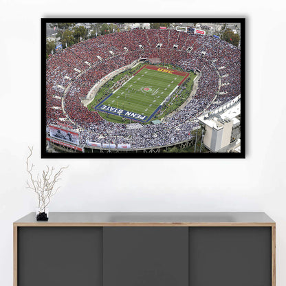 Rose Bowl Aerial View, Stadium Canvas, Sport Art, Gift for him, Framed Art Print Wall Decor, Picture Framed