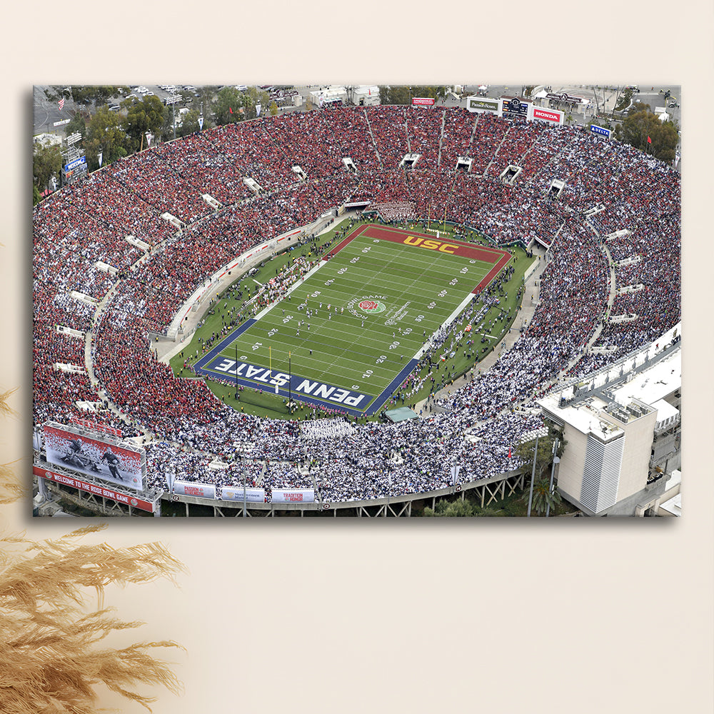 Rose Bowl Aerial View, Stadium Canvas, Sport Art, Gift for him, Man Cave Decor, Art Print, Canvas Print Wall Art