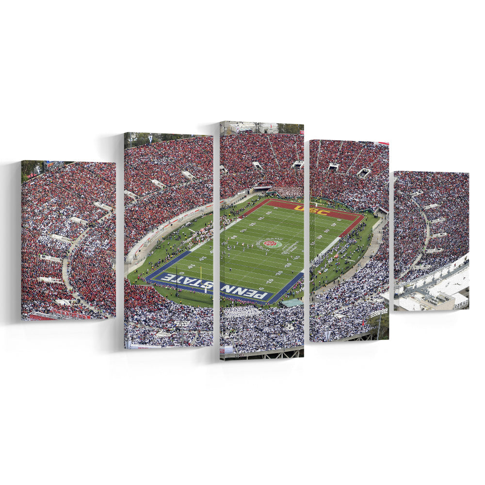 Rose Bowl Aerial View, Stadium Canvas, Sport Art, Gift for him, 5 Panel, Large Canvas, Canvas Print Wall Art
