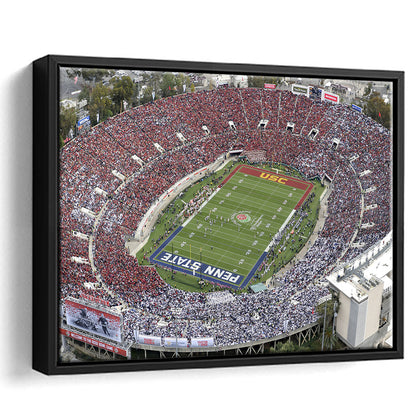 Rose Bowl Aerial View, Stadium Canvas, Sport Art, Framed Canvas Print Wall Art, Floating Frame