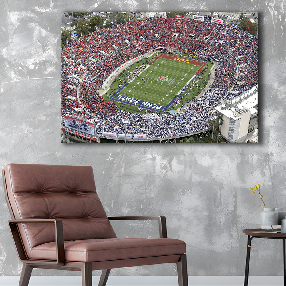 Rose Bowl Aerial View, Stadium Canvas, Sport Art, Gift for him, Man Cave Decor, Art Print, Canvas Print Wall Art