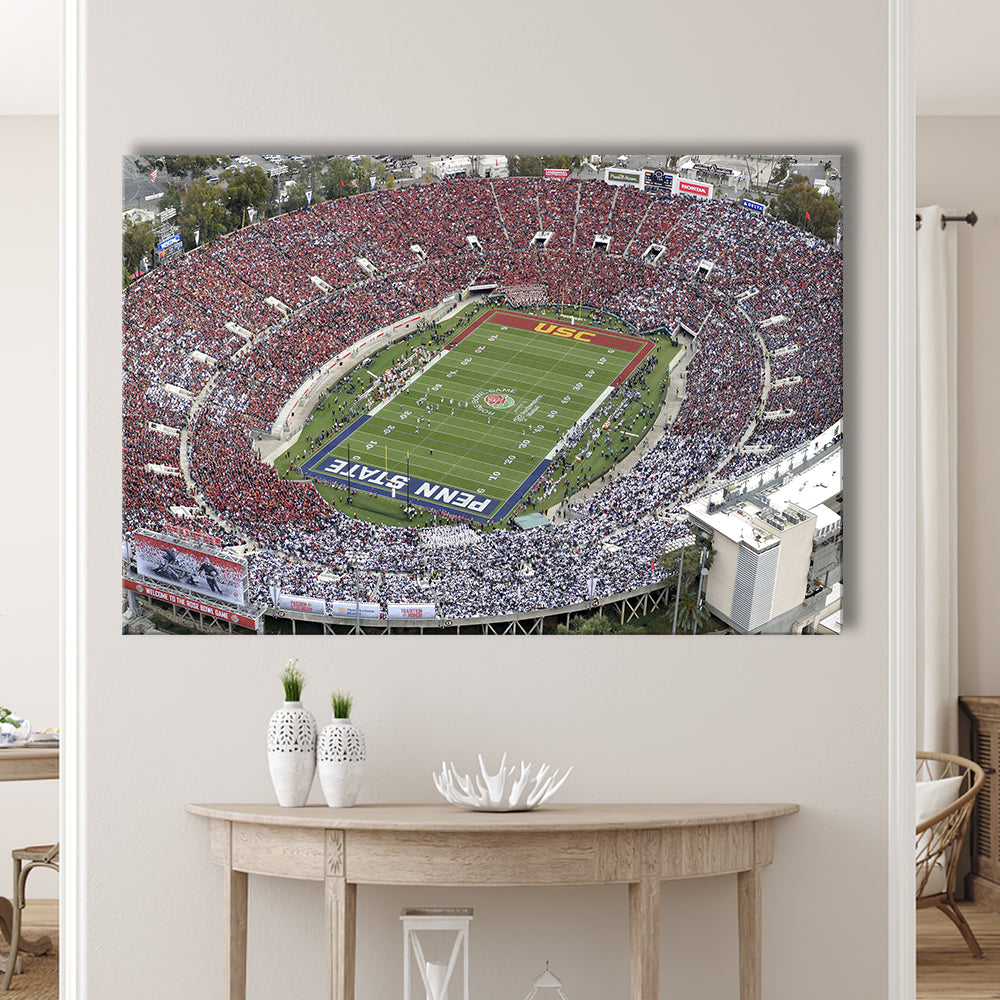Rose Bowl Aerial View, Stadium Canvas, Sport Art, Gift for him, Man Cave Decor, Art Print, Canvas Print Wall Art
