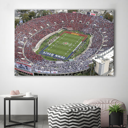Rose Bowl Aerial View, Stadium Canvas, Sport Art, Gift for him, Man Cave Decor, Art Print, Canvas Print Wall Art