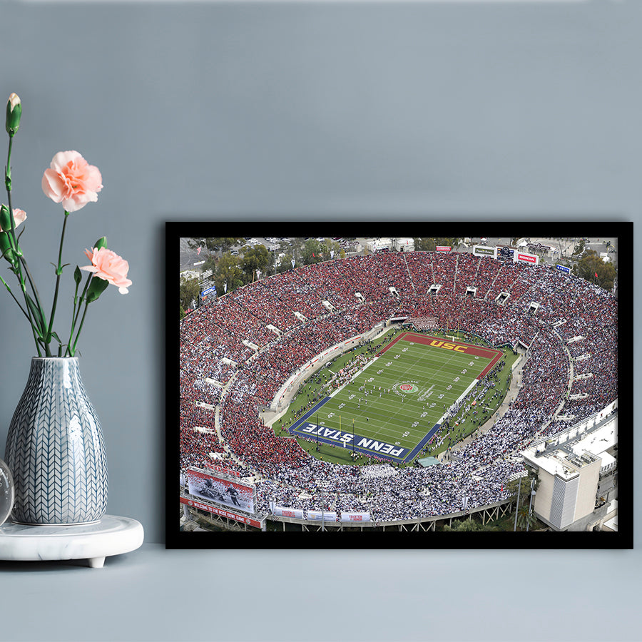 Rose Bowl Aerial View, Stadium Canvas, Sport Art, Gift for him, Framed Art Print Wall Decor, Picture Framed